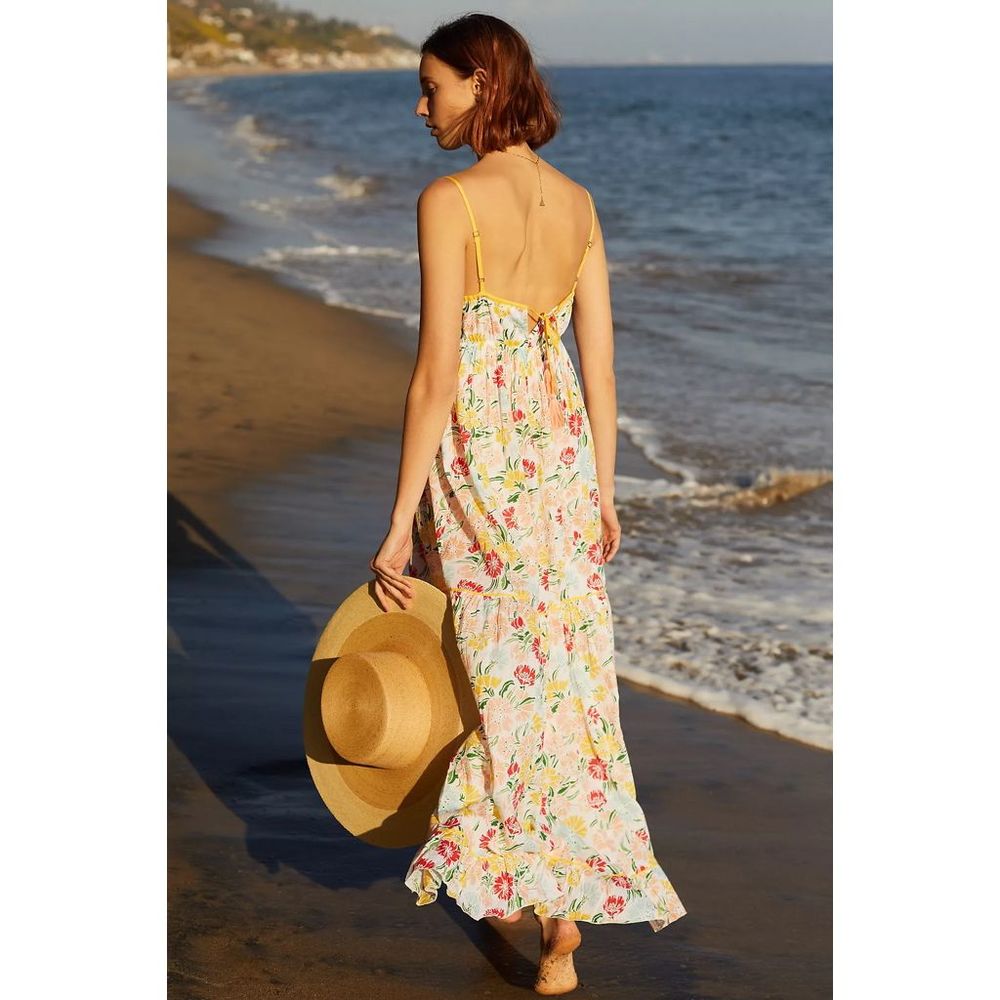 New Anthropologie x Ro's Garden Florida Maxi Dress sz M - Picture 3 of 9